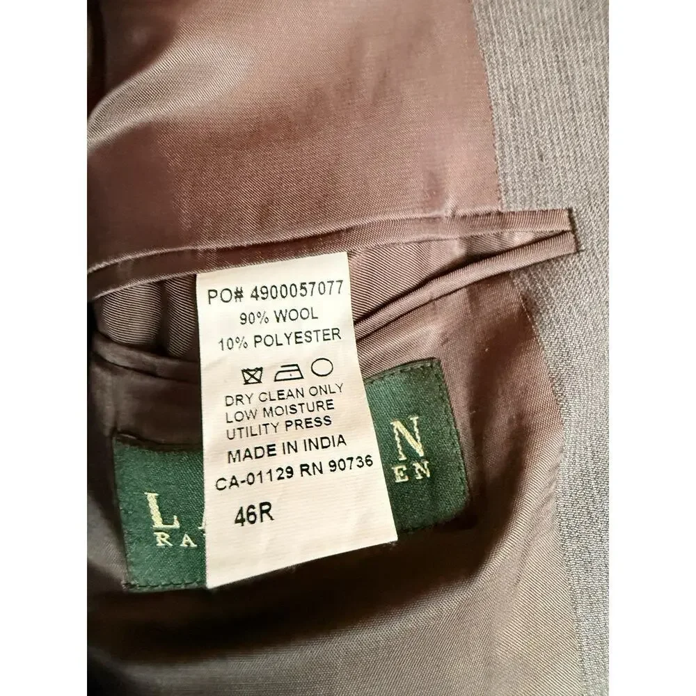Lauren Ralph Lauren Sz 46R Wool‎ Sport Coat Business Preppy